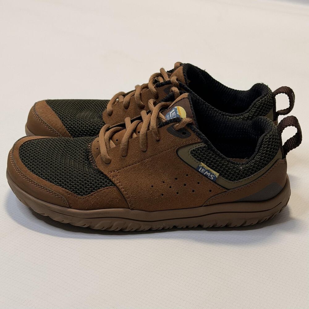 Lems Primal Zen Woodland Shoes Mens Size 8.5 Brown Mesh Trail Sneaker LM220915